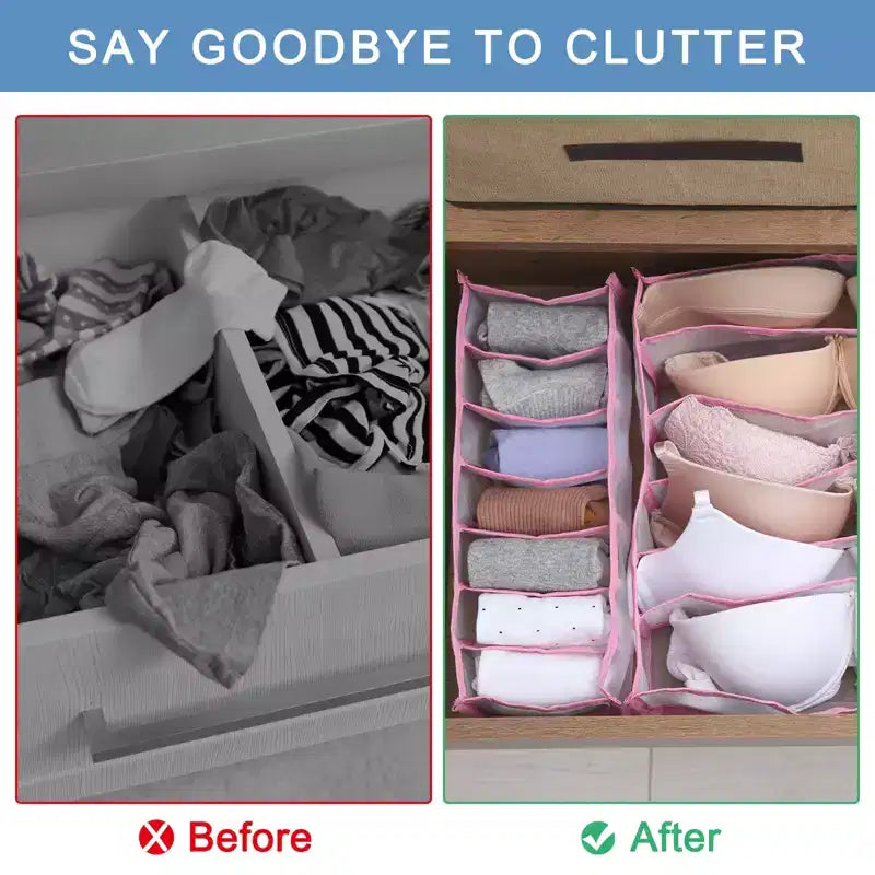 Unique Bargains Foldable Drawer Organizers Storage Bins for Storing Socks Underpants Ties 4 Pcs