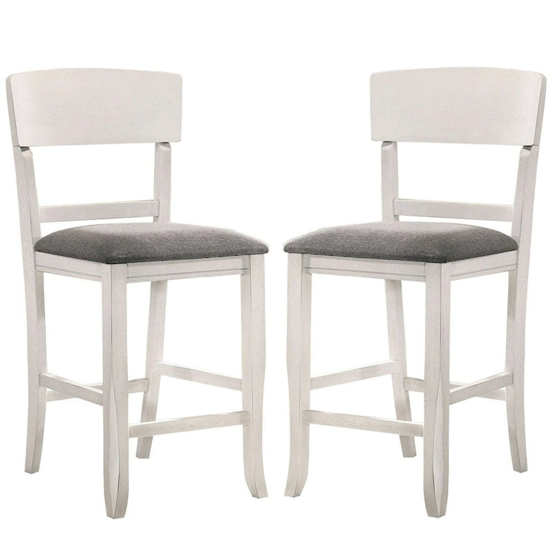 Sedia in Legno Altezza Bancone con Schienale Curvo, Set da 2 - 18,5 L x 20,5 P x 40 A