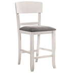 Wooden Counter Height Chair with Curved Back, Set of 2 - 18.5 L x 20.5 W x 40 H