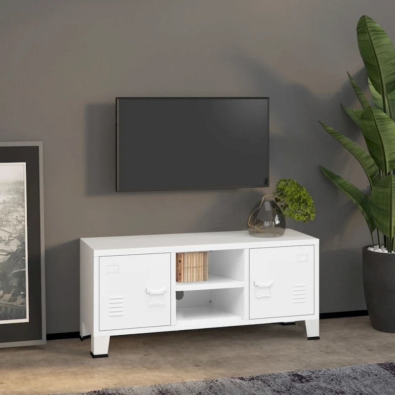vidaXL Mobile TV Tavolo Consolle Credenza Armadietto Unità Media Mobiletto Metallo - 41.3 x 13.8 x 16.5