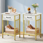 VECELO Comodini moderni set da 2 con cassetto e ripiano portaoggetti