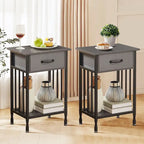VECELO Comodini moderni set da 2 con cassetto e ripiano portaoggetti