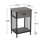 VECELO Comodini moderni set da 2 con cassetto e ripiano portaoggetti