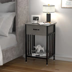 VECELO Comodini moderni set da 2 con cassetto e ripiano portaoggetti