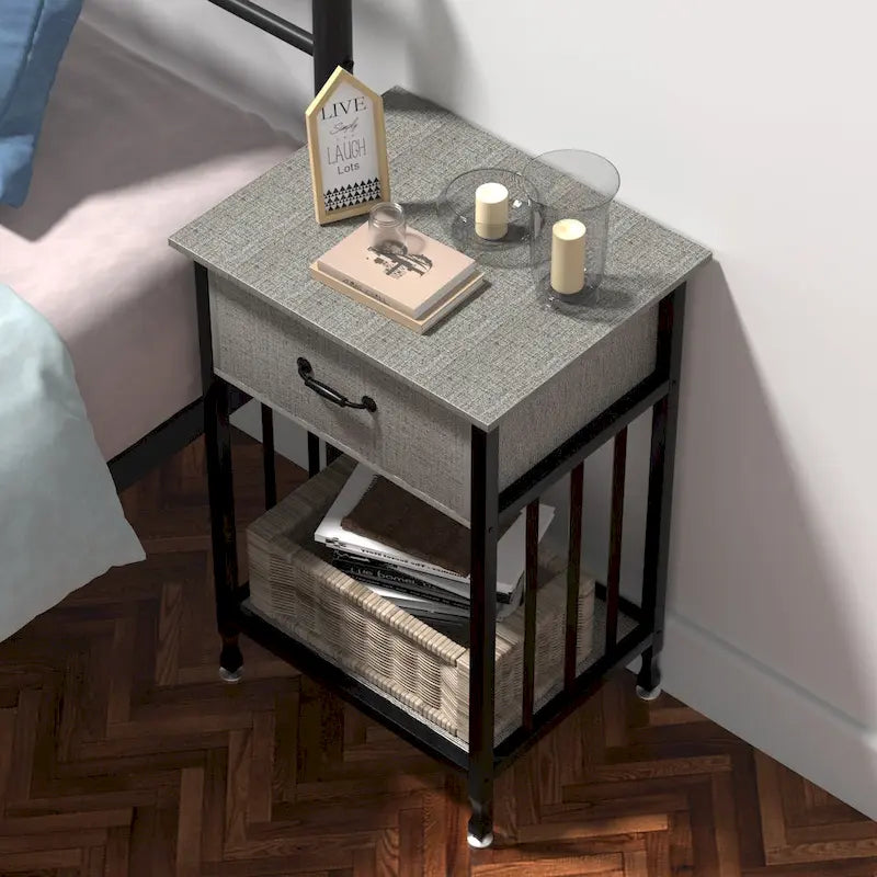 VECELO Comodini moderni set da 2 con cassetto e ripiano portaoggetti