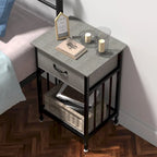 VECELO Comodini moderni set da 2 con cassetto e ripiano portaoggetti