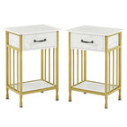VECELO Comodini moderni set da 2 con cassetto e ripiano portaoggetti