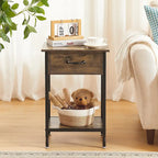 VECELO Comodini moderni set da 2 con cassetto e ripiano portaoggetti