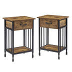 VECELO Comodini moderni set da 2 con cassetto e ripiano portaoggetti