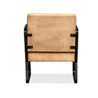 vidaXL Sofa Single Sofa Chair with Metal Frame for Living Room Genuine Leather - 23.6 x 25.2 x 29.1