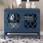 Credenza Buffet con Ante e Ripiano Regolabile in Legno