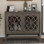 Credenza Buffet con Ante e Ripiano Regolabile in Legno