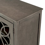 Credenza Buffet con Ante e Ripiano Regolabile in Legno