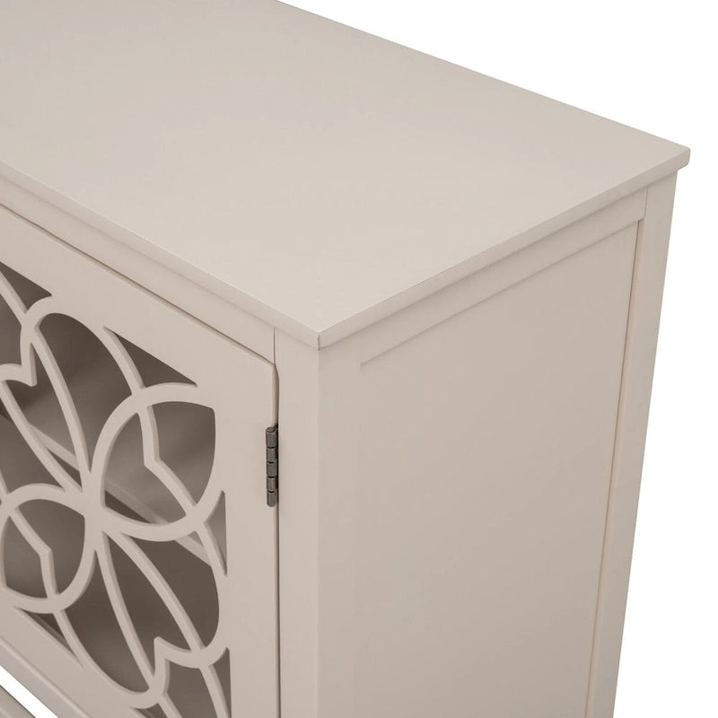 Credenza Buffet con Ante e Ripiano Regolabile in Legno
