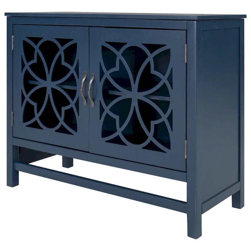 Credenza Buffet con Ante e Ripiano Regolabile in Legno