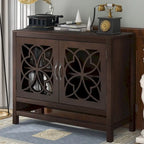 Credenza Buffet con Ante e Ripiano Regolabile in Legno