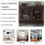Credenza Buffet con Ante e Ripiano Regolabile in Legno