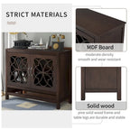 Credenza Buffet con Ante e Ripiano Regolabile in Legno