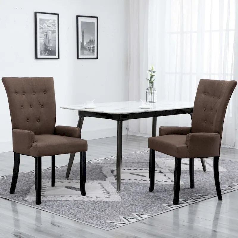 vidaXL Dining Chairs with Armrests 1/2/4/6 pcs Multicolor Fabric - 21.3 x 22 x 41.7