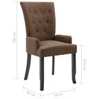 vidaXL Dining Chairs with Armrests 1/2/4/6 pcs Multicolor Fabric - 21.3 x 22 x 41.7