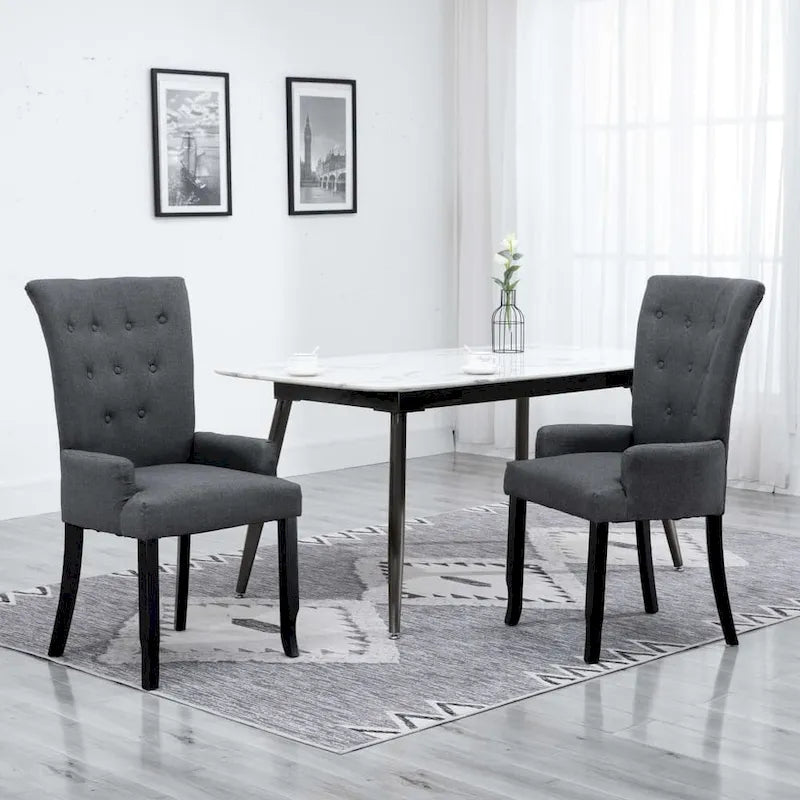 vidaXL Dining Chairs with Armrests 1/2/4/6 pcs Multicolor Fabric - 21.3 x 22 x 41.7