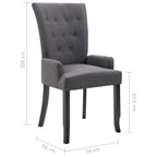 vidaXL Dining Chairs with Armrests 1/2/4/6 pcs Multicolor Fabric - 21.3 x 22 x 41.7