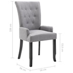 vidaXL Dining Chairs with Armrests 1/2/4/6 pcs Multicolor Fabric - 21.3 x 22 x 41.7