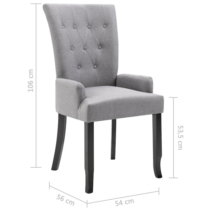 vidaXL Dining Chairs with Armrests 1/2/4/6 pcs Multicolor Fabric - 21.3 x 22 x 41.7