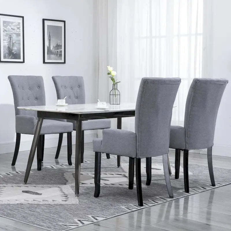 vidaXL Dining Chairs with Armrests 1/2/4/6 pcs Multicolor Fabric - 21.3 x 22 x 41.7