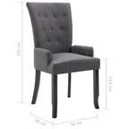 vidaXL Dining Chairs with Armrests 1/2/4/6 pcs Multicolor Fabric - 21.3 x 22 x 41.7