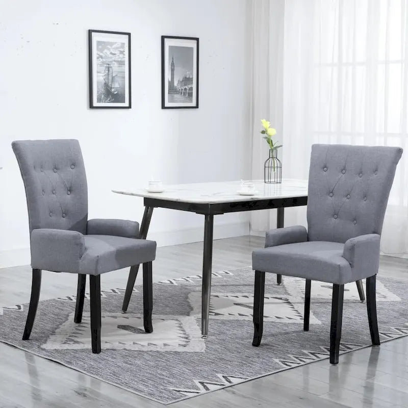 vidaXL Dining Chairs with Armrests 1/2/4/6 pcs Multicolor Fabric - 21.3 x 22 x 41.7