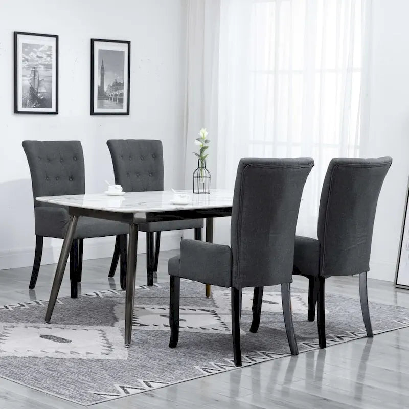 vidaXL Dining Chairs with Armrests 1/2/4/6 pcs Multicolor Fabric - 21.3 x 22 x 41.7