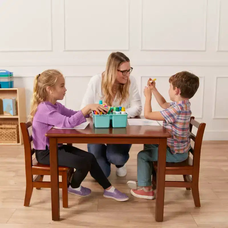 ECR4Kids 30in x 30in Square Hardwood Table with 22in Legs, Childrens Furniture