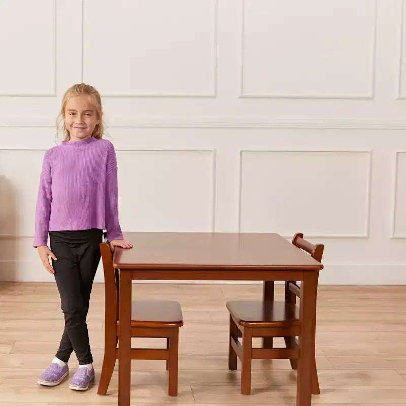 ECR4Kids 30in x 30in Square Hardwood Table with 22in Legs, Childrens Furniture