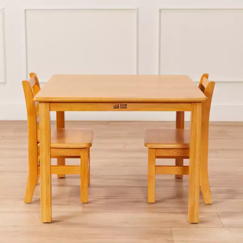 ECR4Kids 30in x 30in Square Hardwood Table with 22in Legs, Childrens Furniture