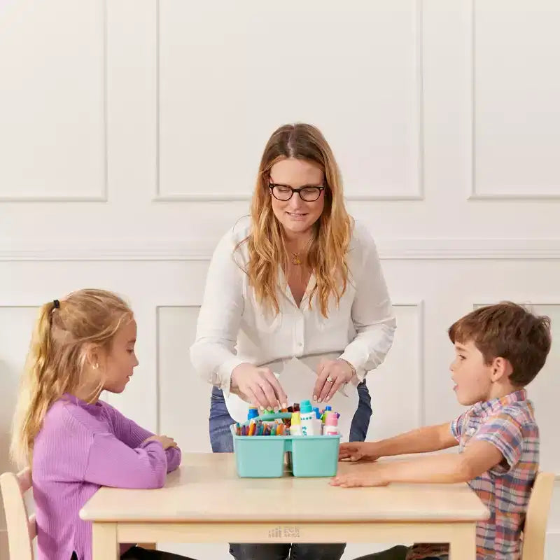 ECR4Kids 30in x 30in Square Hardwood Table with 22in Legs, Childrens Furniture