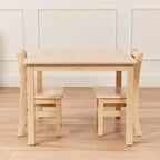 ECR4Kids 30in x 30in Square Hardwood Table with 22in Legs, Childrens Furniture