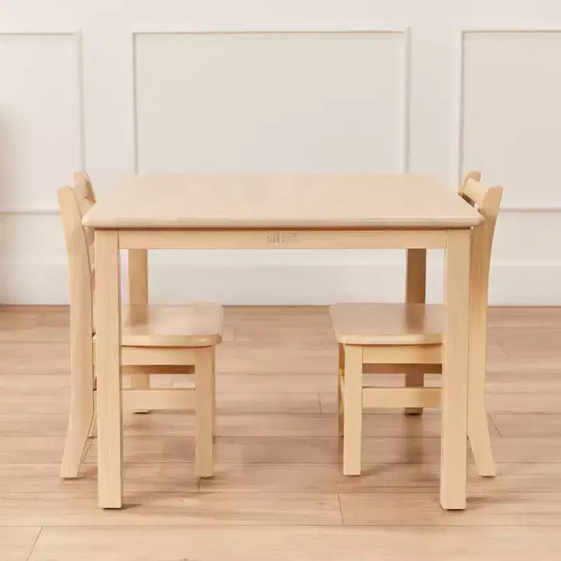 ECR4Kids 30in x 30in Square Hardwood Table with 22in Legs, Childrens Furniture