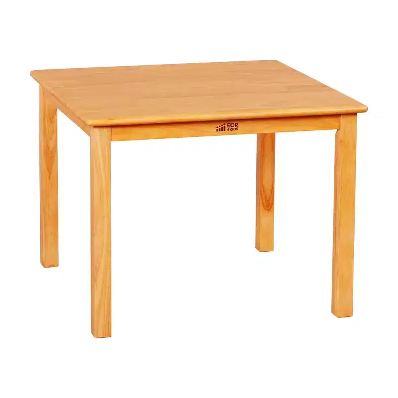 ECR4Kids 30in x 30in Square Hardwood Table with 22in Legs, Childrens Furniture