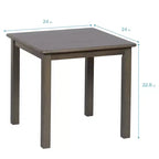 ECR4Kids 24in x 24in Hardwood Table and Two 12in Chairs, 3-Piece