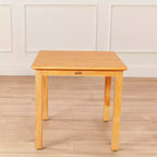 ECR4Kids 24in x 24in Hardwood Table and Two 12in Chairs, 3-Piece