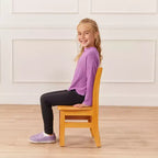 ECR4Kids 24in x 24in Hardwood Table and Two 12in Chairs, 3-Piece