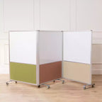 ECR4Kids Mobile Dry-Erase and Flannel Split Room Divider, 3-Panel, School Supplies
