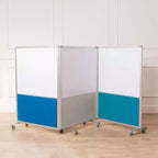 ECR4Kids Mobile Dry-Erase and Flannel Split Room Divider, 3-Panel, School Supplies