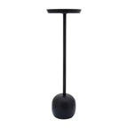 Sleek End Table, Side Table, or Small Table Stand for Home Decor - Metal Night Stand with Round Tray Top for Bedroom or Living Room Decor - 26 Black