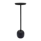 Sleek End Table, Side Table, or Small Table Stand for Home Decor - Metal Night Stand with Round Tray Top for Bedroom or Living Room Decor - 26 Black