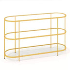 Costway 3-Tier TV Stand for TVs up to 65 with Tempered Glass Shelves TV Console Table
