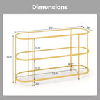 Costway 3-Tier TV Stand for TVs up to 65 with Tempered Glass Shelves TV Console Table