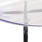 LeisureMod Oyster Sedie da pranzo trasparenti set da 2 Design a schienale curvo impilabile con gambe in acciaio inossidabile nero per cucina o sala da pranzo