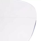 LeisureMod Oyster Sedie da pranzo trasparenti set da 2 Design a schienale curvo impilabile con gambe in acciaio inossidabile nero per cucina o sala da pranzo